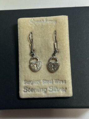 Sterling silver K&L drop earrings